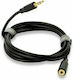 QED 3.5mm Jack Cable 3.5mm Male - 3.5mm Female Black 1.5m QE8134