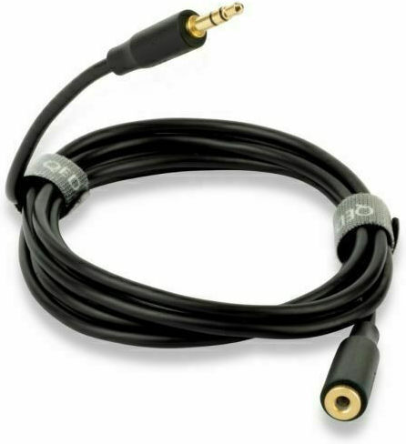 QED 3.5mm Jack Cable 3.5mm Male - 3.5mm Female Black 1.5m QE8134