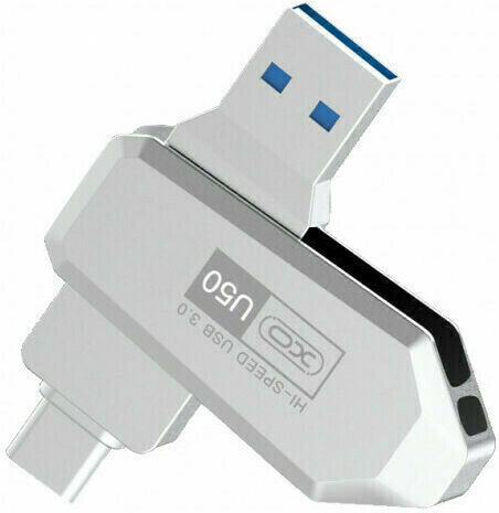 XO U50 128GB USB 3.0 Stick cu conexiune USB-A & USB-C Alb