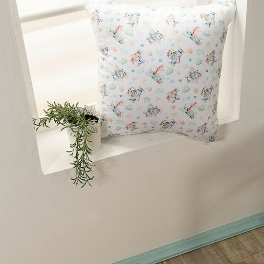 Teoran Kids Decorative Pillowcase Oliver White 45x45cm
