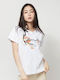 Women's T-shirt Floral White