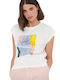 Funky Buddha Femeie Tricou Off White