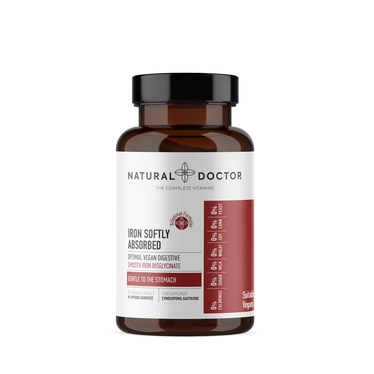 Natural Doctor Iron Softly Absorbed 25mg 25mg 90 φυτικές κάψουλες