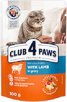 Club 4 Paws Nasses Katzenfutter für Katze in Beutel mit Lamm 24x100gr A22-CFP008