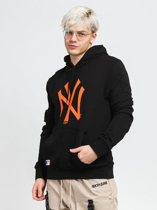 MLB Seasonal Team Logo New York Sweatshirt with Hood Black