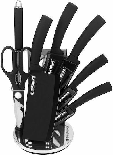 Herzberg Knife Set with Block from Stainless Steel 7pcs