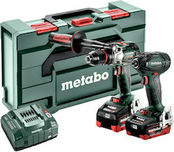 Metabo 2.1.15 Set Schlagbohrschrauber & Schlagschraubendreher 18V mit 2 Batterien 5.5Ah