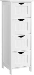 Songmics Floor Bathroom Column Cabinet L30xD30xH82cm White