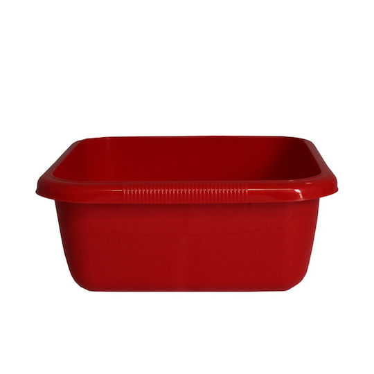 Viomes Lavoar Pătrat 34x34x14cm. Capacitate 9lt Roșu
