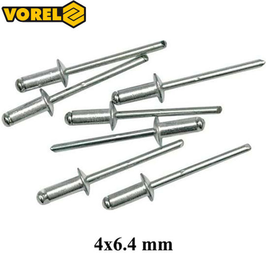Vorel Πριτσίνια Αλουμινίου M4x6.4mm 50τμχ