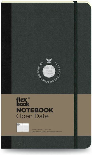 The Writing Fields Global Open Date Σημειωματάριο A5 Ριγέ Μαύρο