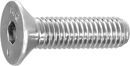 Allen Screw Inox DIN 7991 with Diameter M6 and Length 50mm