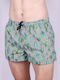 Men's swimsuit with cactus patterns Black