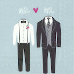 NAPKINS X20 33CM MR & MR BLUE