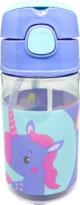 Fisher Price Πλαστικό Παγούρι με Καλαμάκι Unicorn σε Λιλά χρώμα 350ml
