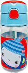 Fisher Price Kinder Trinkflasche Kunststoff mit Strohhalm Rot 350ml