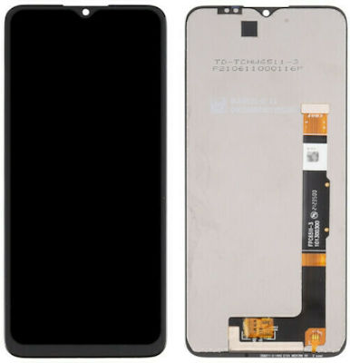 LCD Mobile Phone Screen Replacement with Touch Mechanism for TCL 30E (Black)