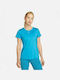 Nike Women's Athletic T-shirt Dri-Fit Light Blue