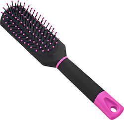 Niobe Professional Flat Plastic No.75162 Brush Hair for Hair Styling Black