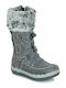 Kids Snow Boots with Laces Gray