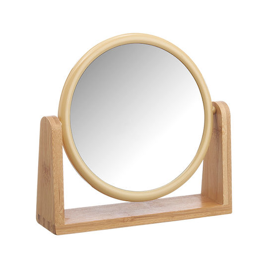 Niobe Professional Καθρέπτης Μακιγιάζ Επιτραπέζιος 18cm Μπεζ