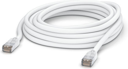 Ubiquiti U/FTP (STP) Cat.5e (Gigabit) Καλώδιο Δικτύου Ethernet εξωτερικού χώρου 8m Λευκό