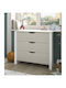 Nairobi Wooden Chest of Drawers with 3 Drawers Whitewashed Chestnut 88x43x80cm