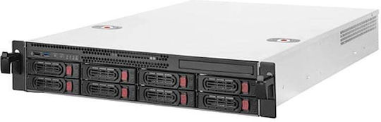 Silverstone SST-RM22 SST-RM22-308 2U 8-bay 2.5" / 3.5" HDD / SSD rackmount storage server chassis Μαύρο