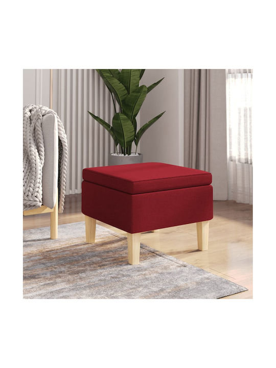 Fabric Burgundy Footstool 55x54.5x42cm