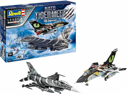 Revell Φιγούρα Μοντελισμού Αεροπλάνο 60th Anniversary Nato Tiger Meet 231 Κομματιών σε Κλίμακα 1:72 με Κόλλα και Χρώματα
