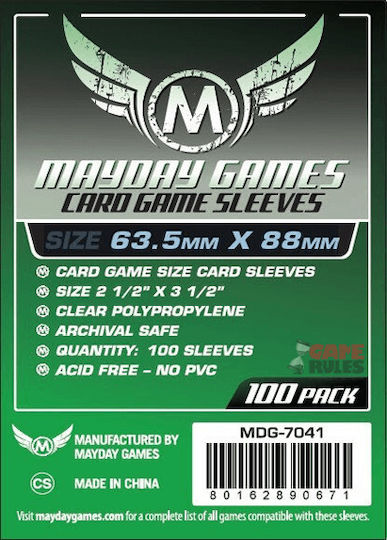 Mayday Games Kartenhüllen Standardgröße 100Stück Grün