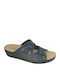Platforme Dama Anatomice De Vară Tip Slip On Albastru Marin