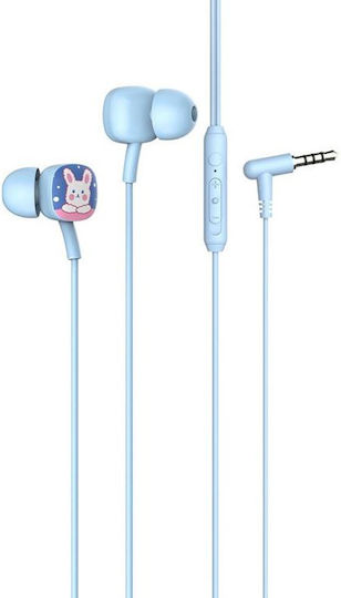 Yookie SD11 In-Ear Freihändig Kopfhörer mit Stecker 3.5mm Hellblau
