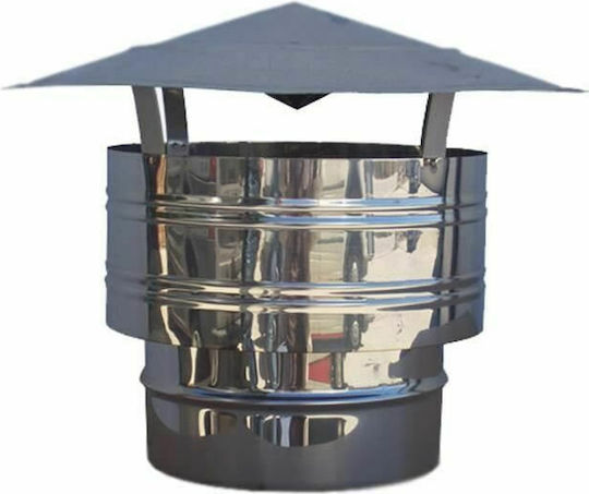 Inox Shell 1100-f300 Chimney Crown Inox 300mm Silver