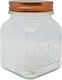 Ankor General Use Glass Jar with Lid Gold 700ml 1 Piece