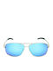 Moscow Mule Caravan Unisex Sunglasses with Silver Metal Frame and Blue Polarized Lens MM/0925/6