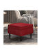 Stoff Fußhocker Bordeaux 55x54,5x42cm