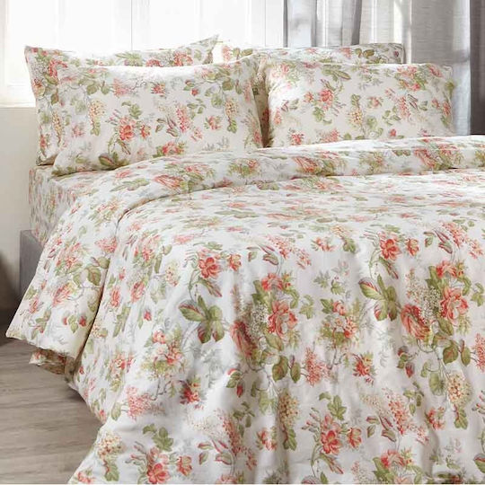 Cannon Set Husă de Pilotă Bumbac Single cu Față de Pernă 170x250 April Bloom Multicolor