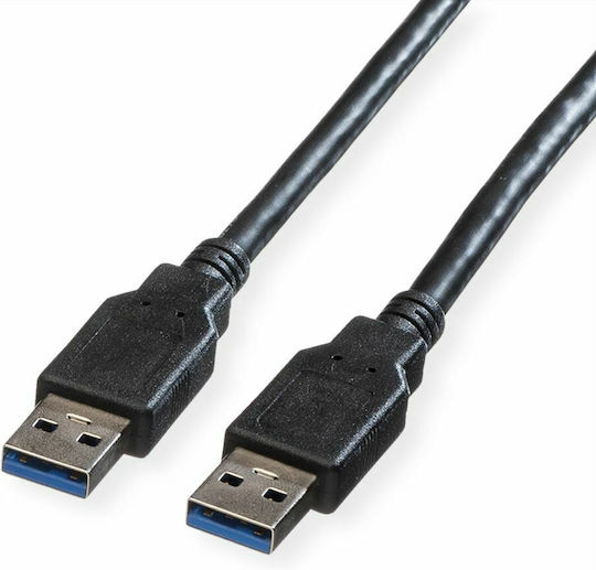 Roline USB 3.0 Cable USB-A male - USB-A male Μαύρο 3m (11.02.8971)