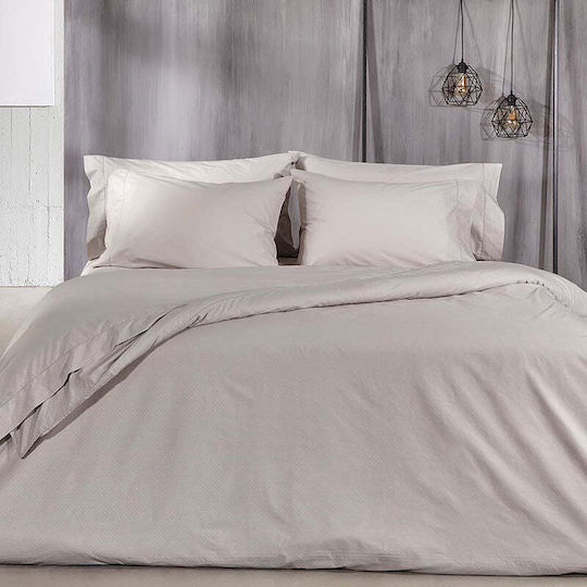 Cannon Bettbezug Baumwolle Einzelbett 170x250 Imperial Punkte Light Grey