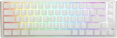 Ducky One 3 SF Tastatură Mecanică de Gaming 65% cu Cherry MX Speed Silver întrerupătoare și iluminare RGB Pure White
