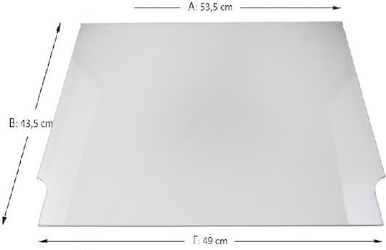 69102021 Oven Door Glass Replacement 53.5x43.5cm