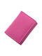 Small Leather Women's Wallet with RFID Fuchsia