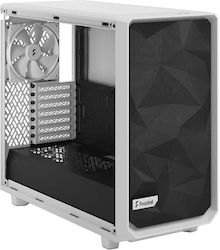 Fractal Design Meshify 2 Lite Midi Tower Computer Case with Window Panel White TG Clear Tint