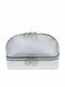 Davidts Velvet Travel Jewellery Box with Mirror Silver 19x14.5x9.5cm