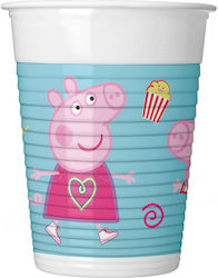 Procos Pahare Din Plastic Peppa Pig Messy Play Pahar Pentru Petreceri 8 Bucăți