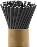 Straws Paper Black Biodegradable 40pcs