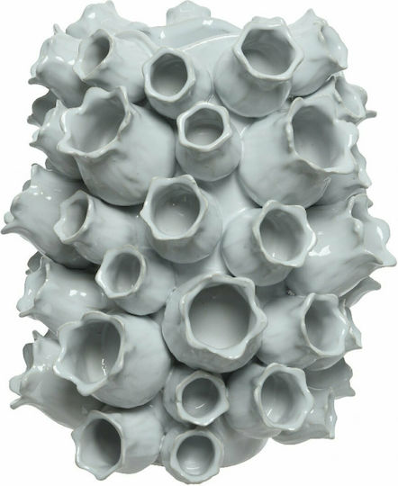 Interni Oggi Vază Decorativă Ceramică Alb 24.5x24.5x31.5cm 1buc
