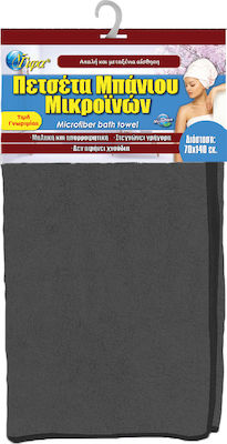 Γίφα Πετσέτα Σώματος Microfiber Γκρι 140x70εκ.