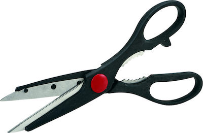 Amtech Scissors 22.8cm with Metallic Blade Black